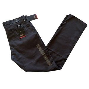 Vans Authentic Chino Mens Stretch Slim Fit Dark Gray Flat Front Pants Size 33x31